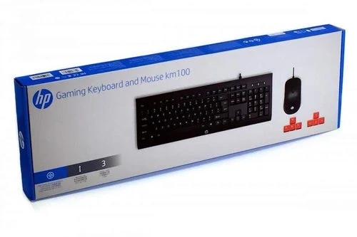 HP USB Gaming Keyboard and Mouse KM100 Black -1QW64AA HP USB Gaming Keyboard and Mouse KM100 Black -1QW64AA