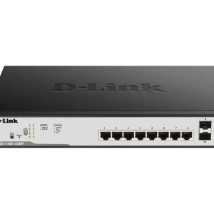 D-Link 8 Port PoE Gigabit Smart Managed Switch DGS-F1100-10PS-E/B