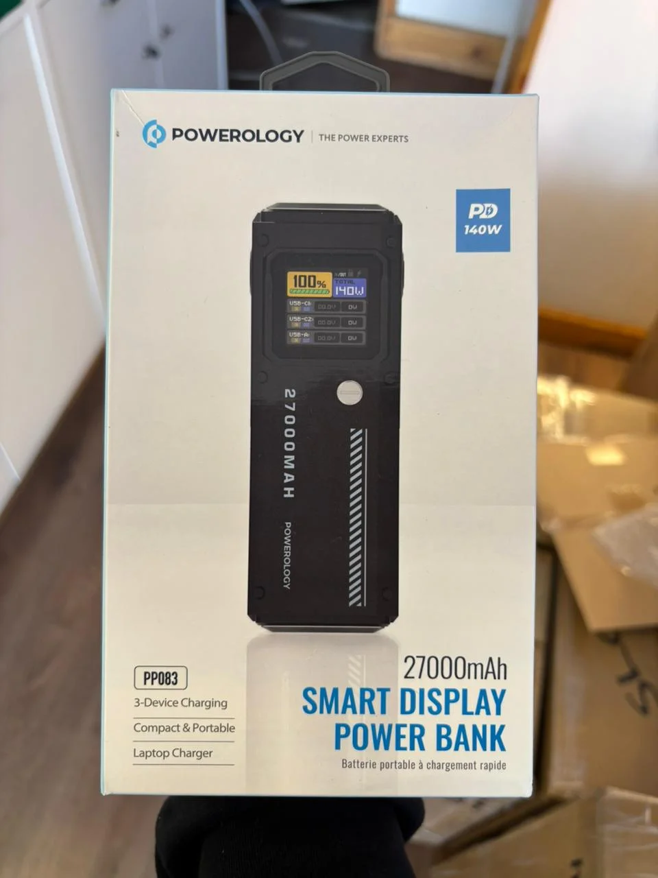 Powerology 140W 27000mAh Smart Display Power Bank Powerology 140W 27000mAh Smart Display Power Bank