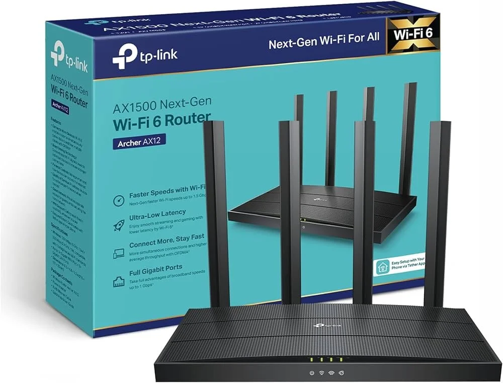 TP-Link AX1500 Wi-Fi 6 Router TL-ARCHER AX12 TP-Link AX1500 Wi-Fi 6 Router TL-ARCHER AX12