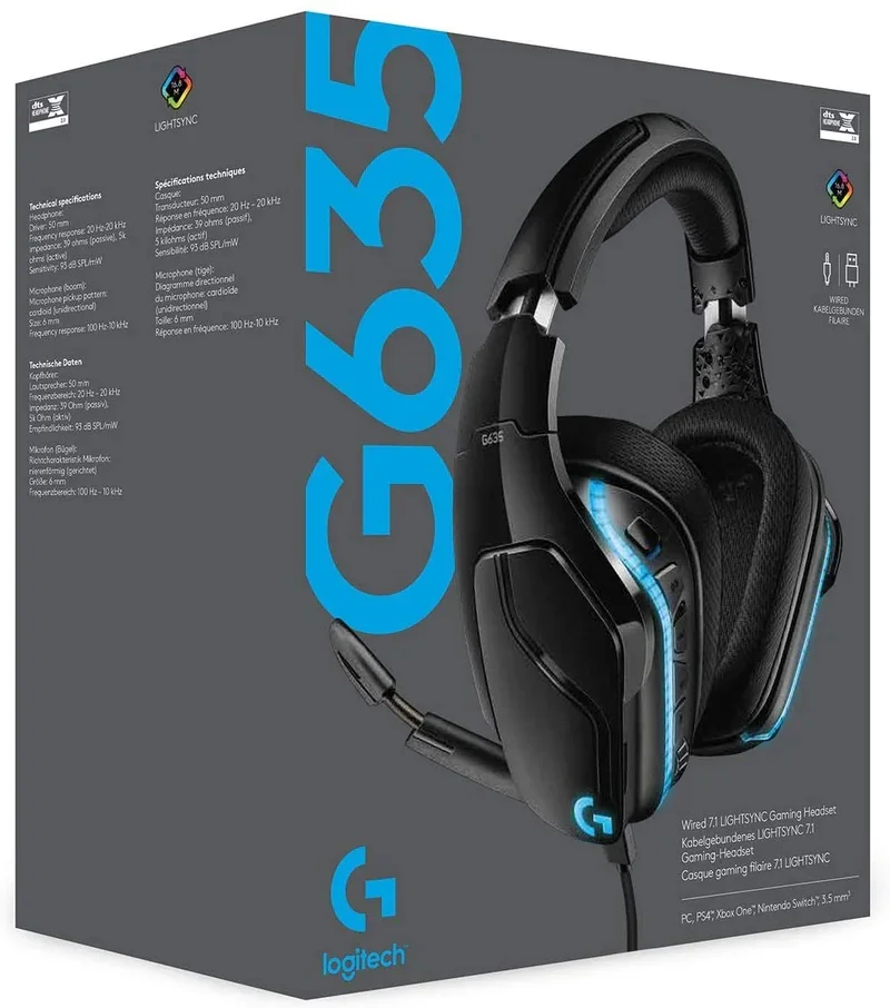 Logitech G635 LightSync Wired Gaming Headset Logitech G635 LightSync Wired Gaming Headset