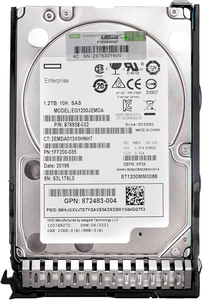 HPE 1.2TB 10K SAS HDD-872479-b21 HPE 1.2TB 10K SAS HDD